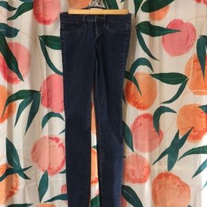 Pinstripe skinny jeans